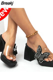New Platform Sandals For Women Hoof Heels High Platform Chunky Heels 2023 Summer Sexy Elegant Fashion Woman Sandals