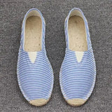 Size 35-45 Women Sewing Flax Shoes Slip on Loafers Casual Shoes Woman Espadrilles Hemp Canvas Flat