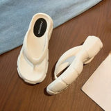Platform Hot Pink Flip Flops Women Summer 2023 Beach Fashion Thick Sole Slippers Shoes Woman Clip Toe Wedges Sandals