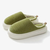Sole Home Indoor Slippers for Women 2023 Winter Warm Corduroy Cotton Slippers Woman Flat Heels Non Slip House Shoes