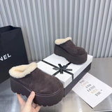 Breakj Fairy Wind Thick Bottom Increase Hairy Slippers 2025 New Soft Base Does Not Tired Birken