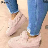 Women Boots 2023 New Winter Ankle Boots Suede Leather Snow Boots Plush Natural Fur Warm Slip-on Ladies Shoes Flats Plus Size