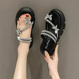 New Diamond-bottom Flip-flops, Women's Summer Wear Fashion Muffin Bottom Increase Sandals, Women's
