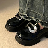 Shoes Women's Shoes 2024 Spring New Style Thick Soles, Thick Heels, Black Shoes, Jk Mary Jane Shoes, Single Shoes, Small Leather