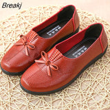 New Spring and Autumn Flat Shoes Women's Loafers Casual Comfort Leather Outdoor Beach Sport Round Toe Slip-on