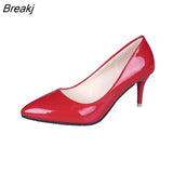 New Fashion High Heels Women Pumps Thin Heel Classic White Red Nede Beige Sexy Prom Wedding Shoes Blue Red