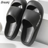Thick Platform Slippers Women Men Non-slip EVA Soft Waterproof Sandals Bathroom Indoor Leisure Shoes for Women Summer