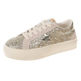 Women's Shoes 2024 New Small White Shoes, High-end Sequin Casual Sports Shoes Platform