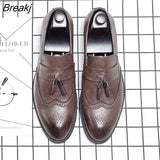 Size italian tassel business Formal Dress Men leather loafer formal dress flats designer office oxford shoes for men