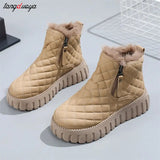 Women's Shoessnow Boots Platform Shoes Warm Cotton Shoes Short Boots Outdoor Casual Shoes High Quality Women White