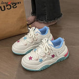 pink Platform Sneakers Women Running Sports Shoes Woman Designer Chunky Sneakers Casual Pu Leather Vulcanized Shoes