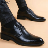 Black Men Suit Shoes Party Men's Dress Shoes Italian Leather Zapatos Hombre Formal Shoes Men Office Sapato Social