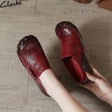 Head Layer Cowhide Leisure Women's Shoes Ethnic Wind Leather Flowers Breathable Women's Sandals Large Size Comfortable Soft Sole