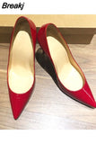 Color Women Pumps 12cm High Heels Shoes Nude Pointed Toe Sexy Stiletto Ladies 10cm 8cm plus size QKOU005