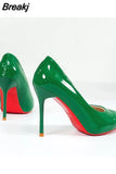 Summer Footwear Stripper Stilito Shoes for Women 2023 Green Sexy Super High Heel Quality Non Slip Casual Shoe on A