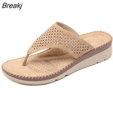 Summer Shoes Women Sandals Wedge Beach Slippers Wedges Summer Women Shoes Beach Flip Flops Slippers Ladies Shoes