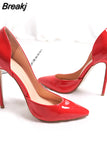 Black Classic High Heels Shoes Woman Pumps 12cm Tacones Pointed Toe Stilettos Talon Femme Sexy Wedding Shoes