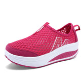 Women Shoes 2023 Fashion Mesh Breathable Sport Sandals Summer Wedge Platform Lace Sneakers Female Weave Casual Shoes