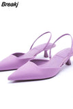 Party Shoe and Bag Set Sexy Heels Shallow Mouth Pointed Pumps Lace-Up Sandals Ladies Slip on Golden Crossdressers