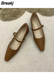 Woman Shoe Autumn Round Toe Female Footwear Modis Moccasin Fall Boat Summer Pointed Toe Dress New 2023 Flat Basic