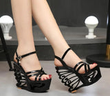 Quality Buckle Strap Sexy Strange Style Heel Summer Women Shoes Retro Novelty Sandals 15cm High Heels Nightclub