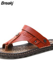 Clip Toe Flip Flops Mens Sandals Male Shoes Fashion Flat Non-slip Slide Slippers Casual Beach Holiday Sport