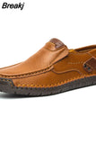 Men's Handmade Leather Shoes Comfortable Spring One Stirrup Moccasin Fashion Casual Sneakers Zapatillas De