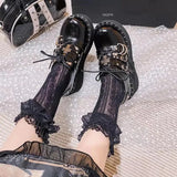 Cute Mary Janes Women's JK Uniform Pumps Wedges High Heels Platform Pumps Female Gothic Girls Lolita Punk Shoes