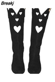 Design Female Western Boots Pointed Toe Slip-On Heart-Shaped 2023 Fashion Cowgirl Comfy Women Knee High