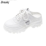 Women Shoes 2023 New No Heel Daily Casual Shoes Non-slip Lace Up Female Platform Shoes Plus Size Sneakers Women Zapatillas