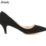 New SIMPLE Women Pumps Party Shoes VELVET High Heels Woman Comfortable Low