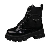 Breakj Large-Size Thick-Bottomed And Pocket-Size Martin Boots Front Wearing Solid Fashion