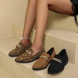 The Autumn Of 2025, The New Flying Shallow Chain Wears Casual Flat-Soled Single Shoes On The Outside Of The Large-Size Single