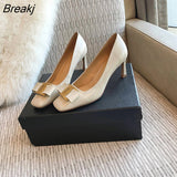 Knot Square Toe Stiletto High Heels Women's Sexy Wedding Shoes Pumps Women 2023 Designer Luxury Elegant Heel