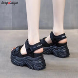Women Sandals Platform Ladies Shoes Women Hook&Loop Summer Fashion Designer Female Sandals Sandalias Mujer High Heels