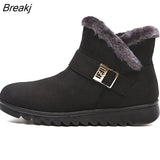 Boots Women Warm Plush Snow Boots for Women Ankle Botas Mujer Zipper No-slip Loafers Ladies Casual Comfort botas