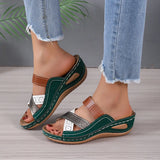 Breakj Bottom Large-Size Roman Wind Sandals Women's Hole Hole Lightly Exposed Toe And Slippers