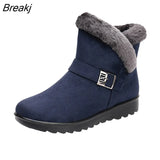 Boots Women Warm Plush Snow Boots for Women Ankle Botas Mujer Zipper No-slip Loafers Ladies Casual Comfort botas