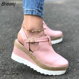 Heel Shoes Woman Sandals Vintage Flat Platform Ladies Shoes Women Fashion Comfortable Sandals Female Sandalias