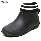 Boots Women's Rubber Anti-skid Colorful Unisex Ankle Boots Lightweight Slip on Shoes 2023 Fashion Water-proof Drop