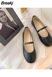Woman Shoe Shallow Mouth Female Footwear Soft Square Toe Elegant Autumn Comfortable Boat Dress Fall New Summer Moccasin