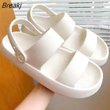 Women Summer Thick Platform Slippers Beach Eva Flip Flops Soft Sole Slide Sandals Leisure Men Ladies Indoor Bath Anti-slip