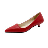 Low Heels Women Thin Heeled Kitten Heel Single Shoes Spring Autumn Pointed Temperament Shallow Mouth Work Shoes