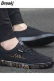 2023 Spring Summer Canvas Shoes Men Sneakers Low top Black Shoes Men's Casual Shoes Male Brand Fashion