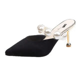 Black Sandals Women Summer Autumn Shoes Woman Thin Heels 2023 Womens Outdoor High Heels Woman