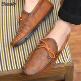 Leather Loafer Shoes Men Soft Comfortable Driving Shoes Men Moccasins Footwear Mokasin Kasual For Men