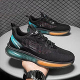 Mens Running Shoes Air Cushion Sneakers Trainers Outdoor Male Sport Shoes for Men Weave Breathable Lace Up Casual Men's