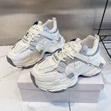 Breakj Dad Shoes Women 2025 Spring New Retro Heightening Mesh With Casual Feet Small Shoes