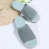 New Summer Flying Weaving Leisure Slippers Large Size Solid Color Fish Mouth Slope Slipper Women's