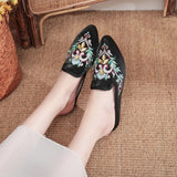 Breakj Wind In Summer Wearing Embroidered Hand-Sewn Drill Cloth Slippers Women's Sandals Bright Silk Cloth With